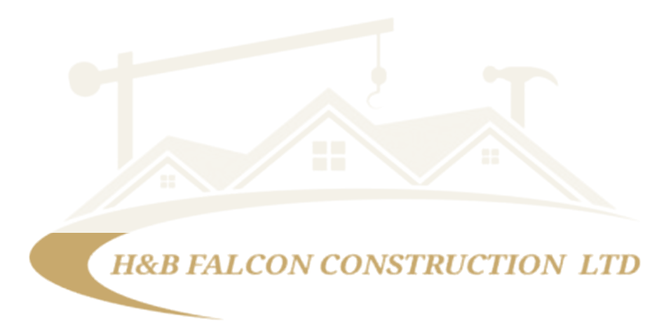 H&B Falcon Construction LTD original roof and crane logo